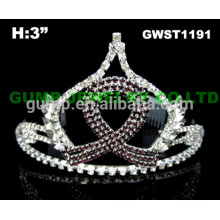 Vente en gros Crystal Rhinestones Pageant Ribbon Crowns Tiaras